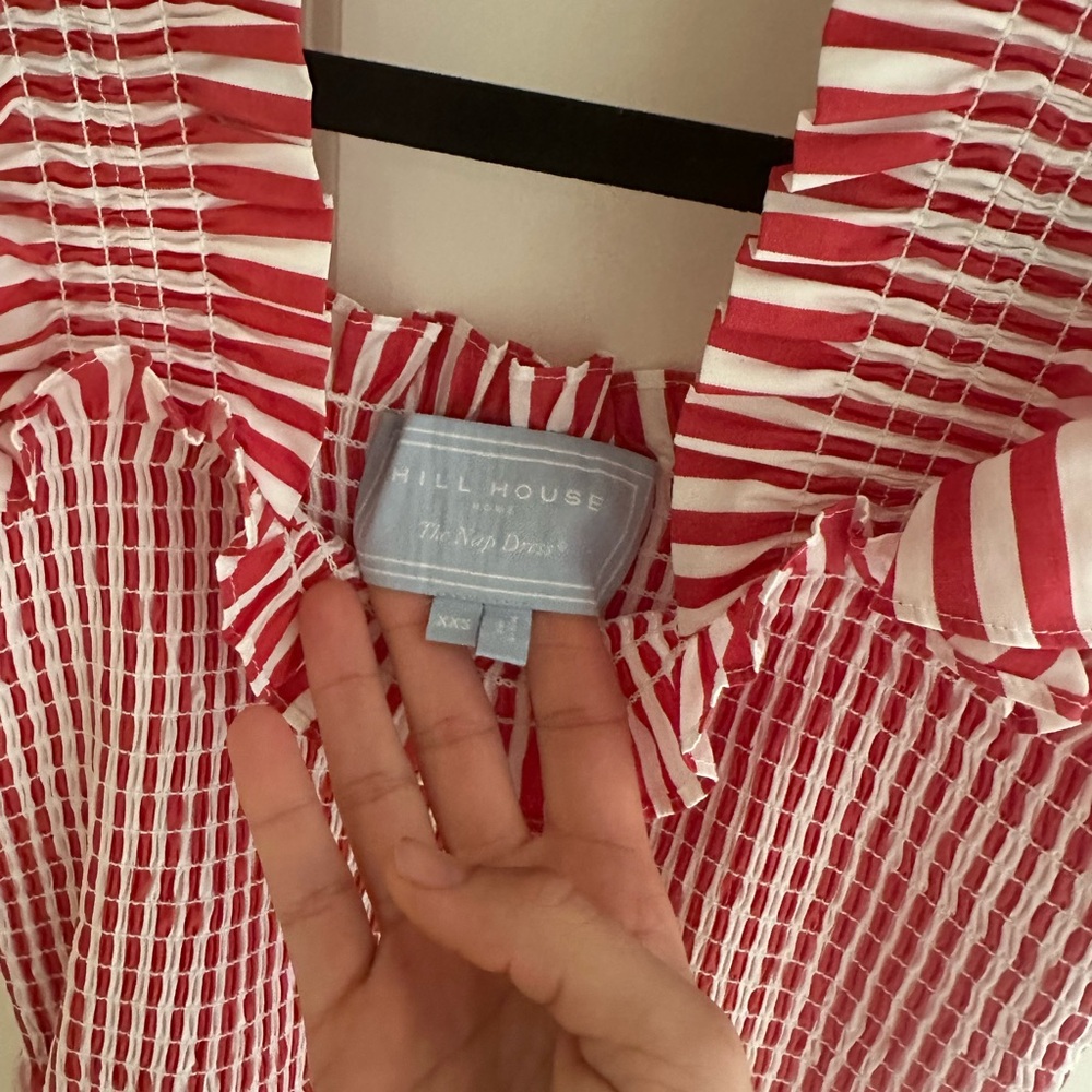 Hill House Red and White Striped Nap Dress size XXS - Picture 3 of 3